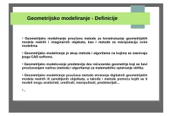 Definicije geometrijskog modeliranja