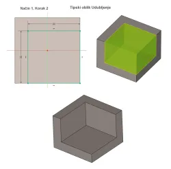 Razlaganje na tipske oblike - Način 1, Korak 2