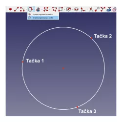Alatka Kružnica pomoću 3 tačke (3 rim points)
